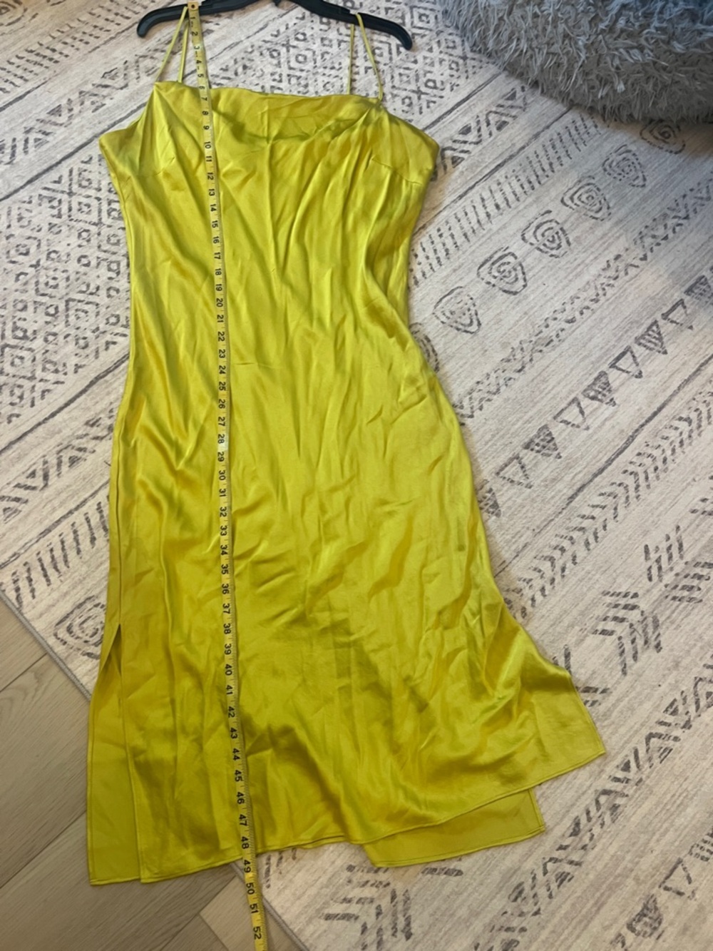 Express Lime Green Satin Slip Dress - Picture 5 of 8